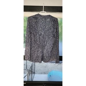 LL Beans Blue speckled lightweight open front cardigan